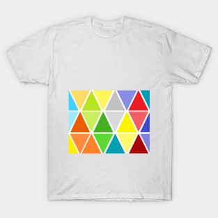 Colorful Seamless Triangle Pattern T-Shirt